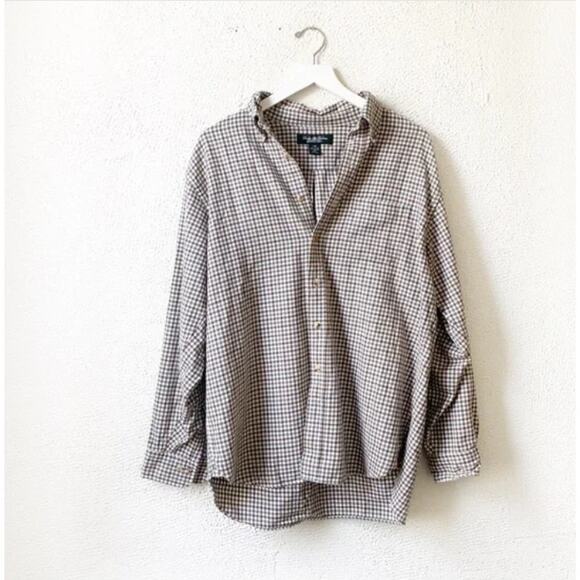Brooks Brothers Blue Plaid Button Up Shirt Large - Picture 1 of 10